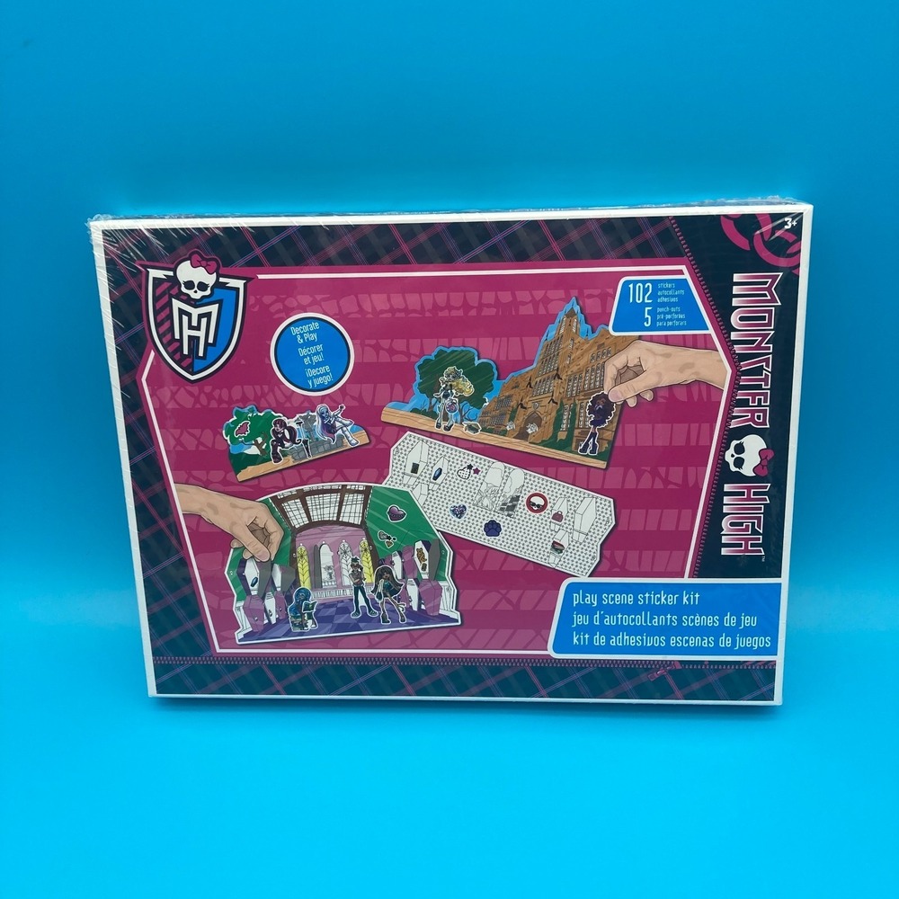 Monster High Play Scene Sticker Kit Sealed Sandylion 102 Stickers 2013